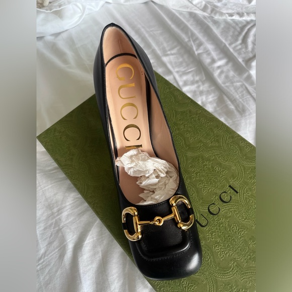 leather gucci shoes malaga kid size 37 (US size 7) worn once - Picture 1 of 6